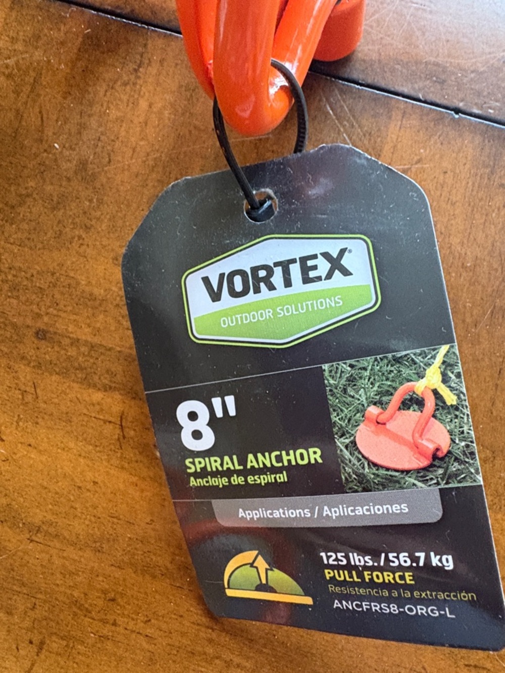 NWT 8” Vortex Orange Heavy-Duty Garden Anchors (Set of 4) - Picture 3 of 6